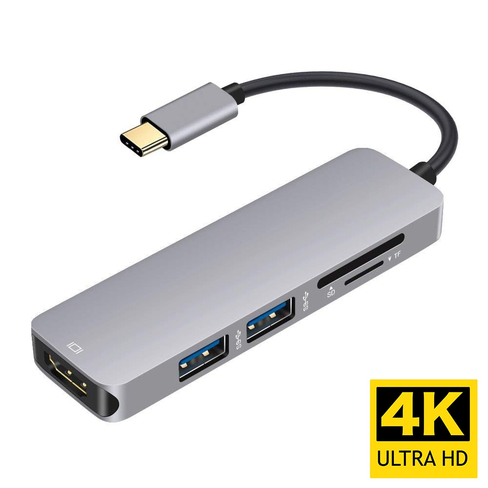 ƺϿ USBC to HDMI ȣȯ USB 3.0, USB 2.0 SD TF ī..